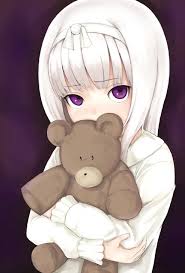 Girl holding teddy